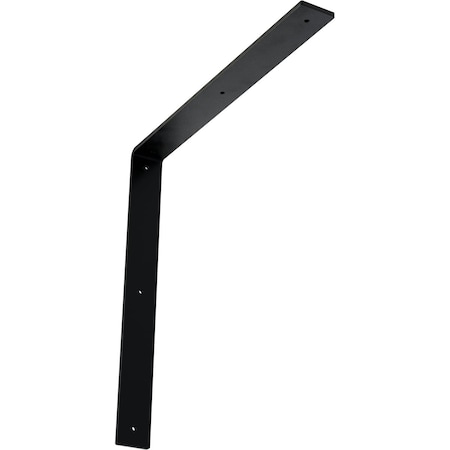 Ekena Millwork Hamilton Steel Bracket, Powder Coated Black 2"W x 18"D x 18"H BKTM02X18X18HAPBL